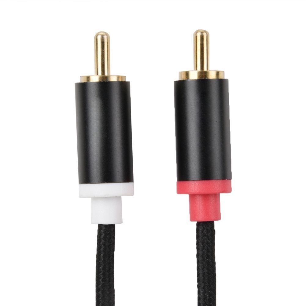 3.5mm Audio Plug to 2RCA Gold Plated Microphone for Mobile Phone 10M