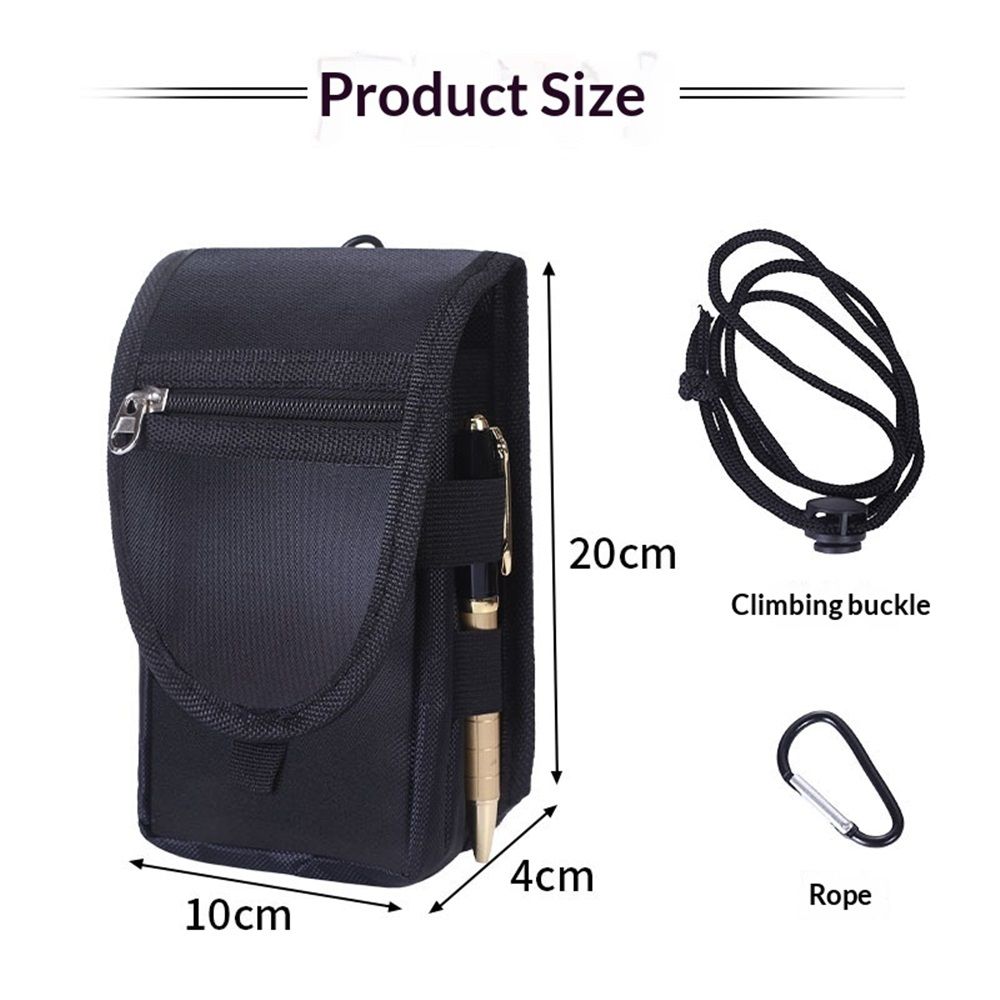 2 pack Phone Case for Phones, Belt Clip Pouch Holder for Men, Cell Phone Holster with Belt Loop, Multi Tool Phone Case, Waist Pocket for Working, Outdoor Living or Hiking-Black