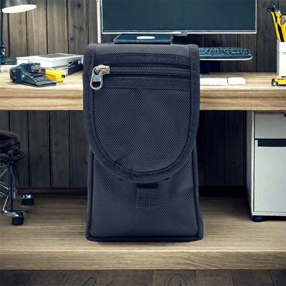 2 pack Phone Case for Phones, Belt Clip Pouch Holder for Men, Cell Phone Holster with Belt Loop, Multi Tool Phone Case, Waist Pocket for Working, Outdoor Living or Hiking-Black