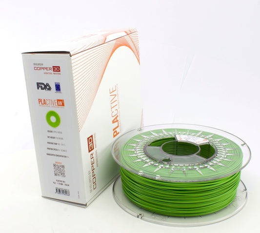 PLA Filament Copper 3D PLActive - Innovative Antibacterial 2.85mm 750gram Apple Green Color 3D Printer Filament