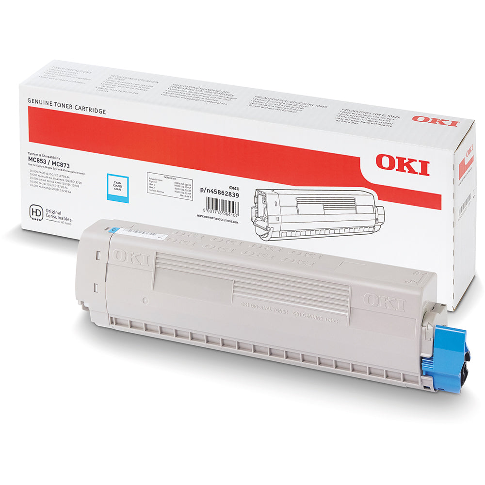 OKI MC853 Cyan Toner