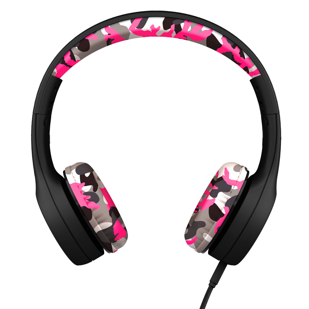 LILGADGET LilGadgets Connect+ Style Childrens Wired Headphones - Pink Camo