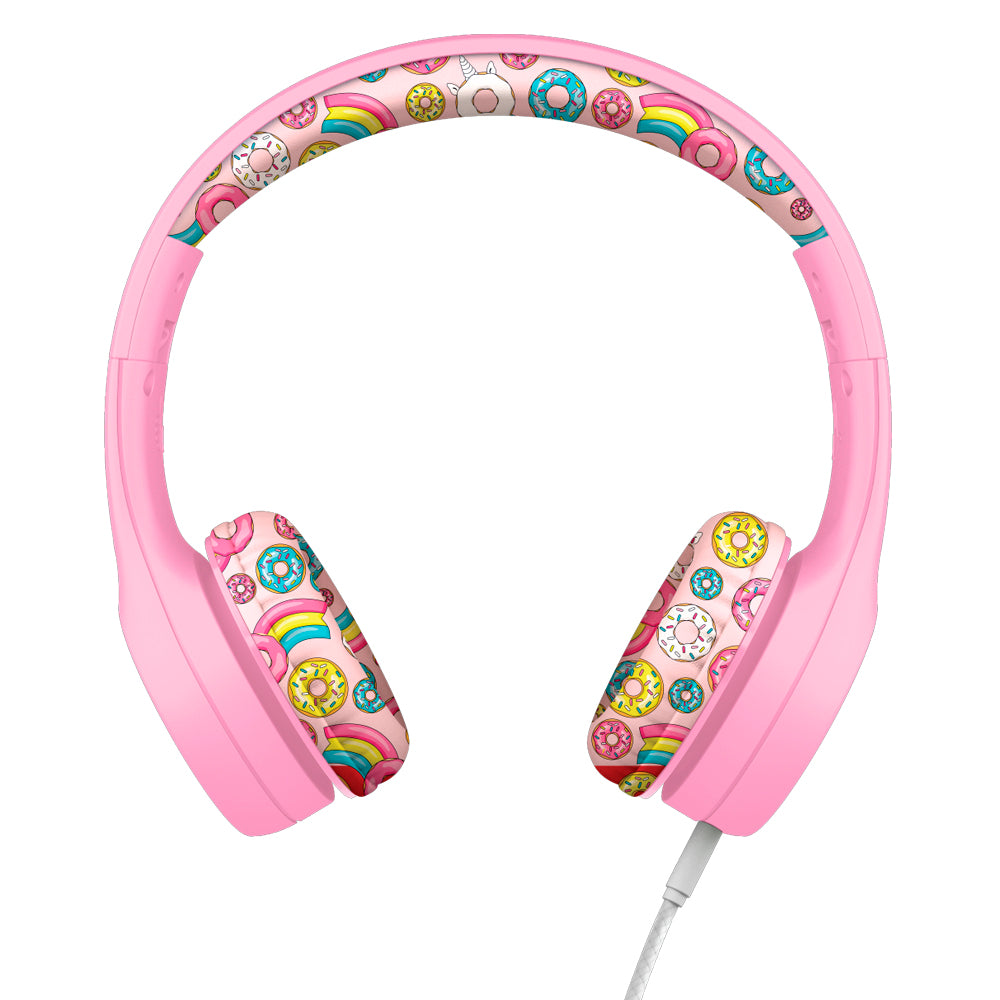 LILGADGET LilGadgets Connect+ Style Childrens Wired Headphones - Pink Doughnuts