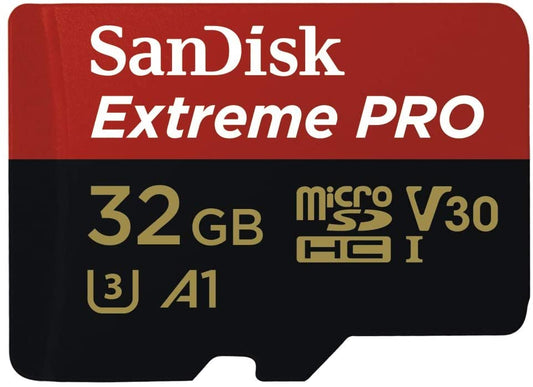 SANDISK 32GB SanDisk Extreme Pro microSDHC SQXCG V30 U3 C10 A1 UHS-1 100MB/s R 90MB/s W 4x6 SD Adaptor Android Smartphone Action Camera Drones