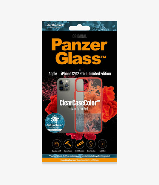 PANZER GLASS ClearCaseColor Apple iPhone 12/12 Pro - Mandarin Red Limited Edition (0280) enhance protection