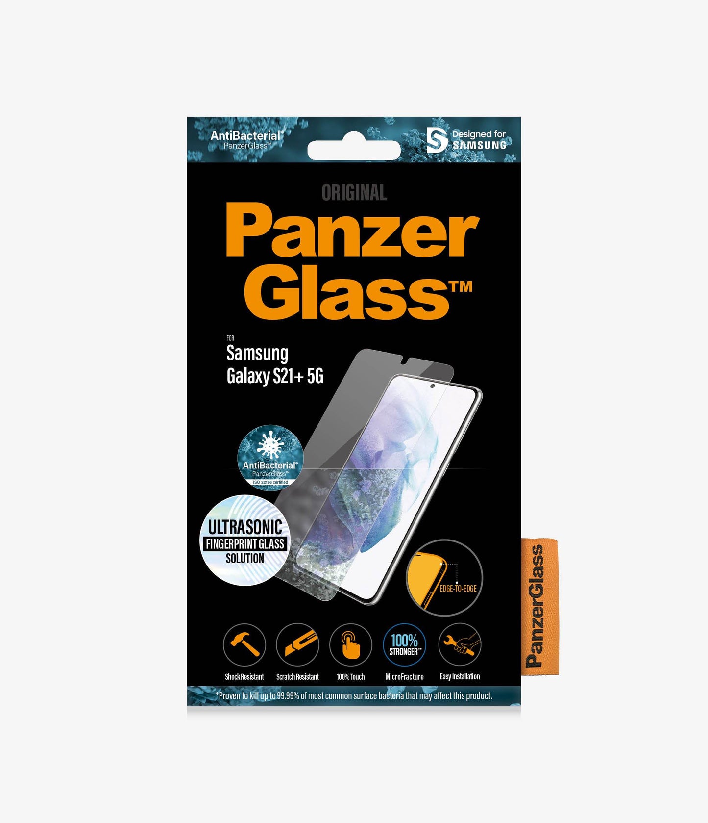 PANZER GLASS Samsung Galaxy S21+ 5G - Fingerprint (7270) 100% touch preservation