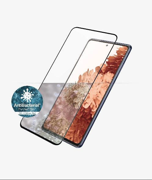 PANZER GLASS Screen Protector - Case Friendly - For Samsung Galaxy S21+ - Full Frame Coverage, Rounded Edges, Crystal Clear, Anti Bacterial