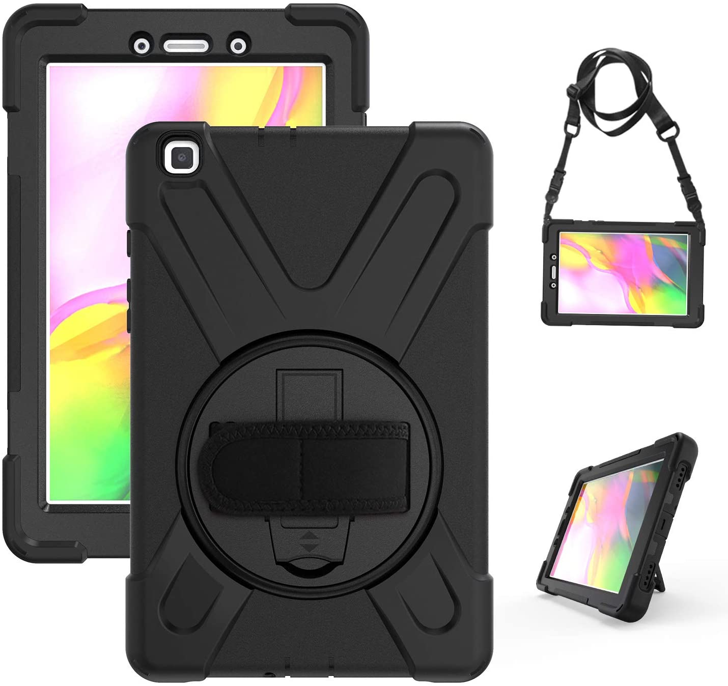 GENERIC Rugged Black Case for Samsung Galaxy Tab A 8.0