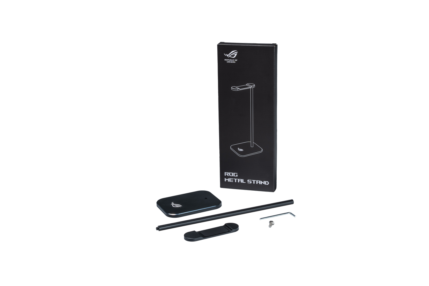 ASUS ROG Metal Headset Stand, 27.5cm Stand Height For Most Headsets, Scratch Resistant Metal, Rubber Stand, Sleek Design