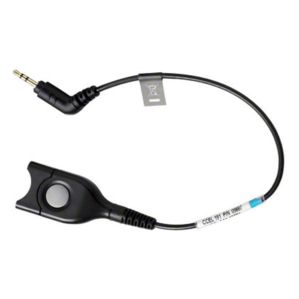 SENNHEISER | Sennheiser DECT/GSM cable:Easy Disconnect with 20 cm cable to 2.5mm - 3 pole jack plug. To use headset with DECT & GSM phones featuring a 2.5 m