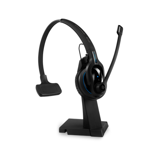 SENNHEISER | Sennheiser IMPACT MB Pro1 UC ML Bluetooth 4.0 Headset with Desk USB Stand, Monaural, Noise Cancelling Mic, Upto 15 Hours Talk, Teams Certified