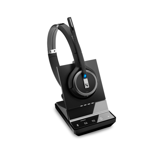 SENNHEISER SDW 5066 DECT Wireless Office headset with base station, for PC, deskphone and mobile, with BTD 800 dongle, binaural headset