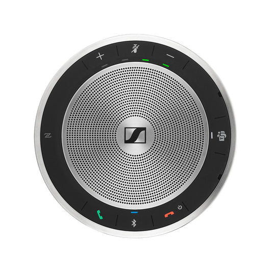 SENNHEISER Sennheiser SP30T Teams Wireless Speakerphone, Conferencing upto 8 People, PC/Softphone, Bluetooth, USB-C, USB, 3.5mm Plug n Play,Teams Certified