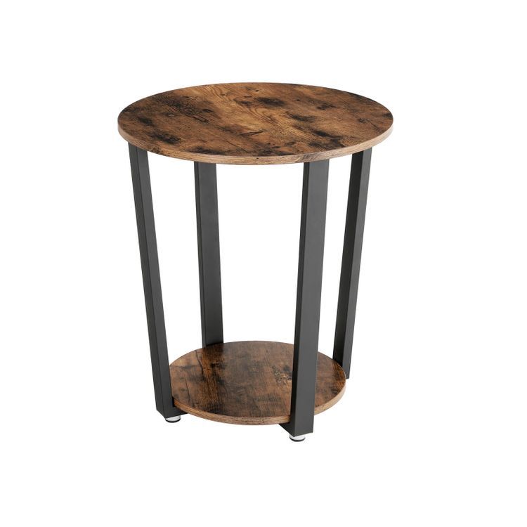 Round Side Table Shelf