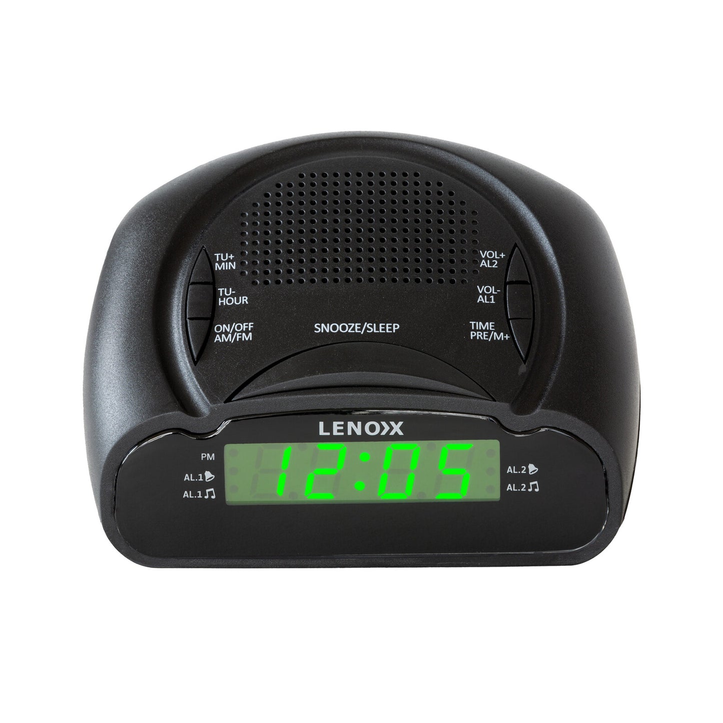 AM/FM Alarm Clock & Radio w/ Green LED Time Numbering