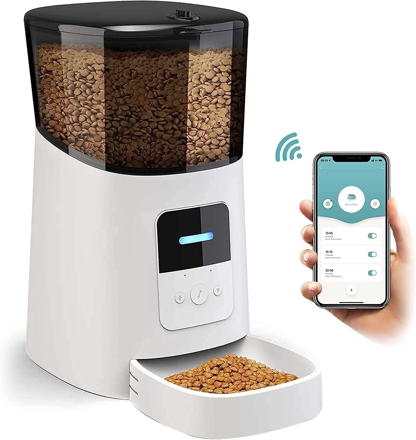 FLOOFI WiFi 6L Automatic Pet Feeder (White)