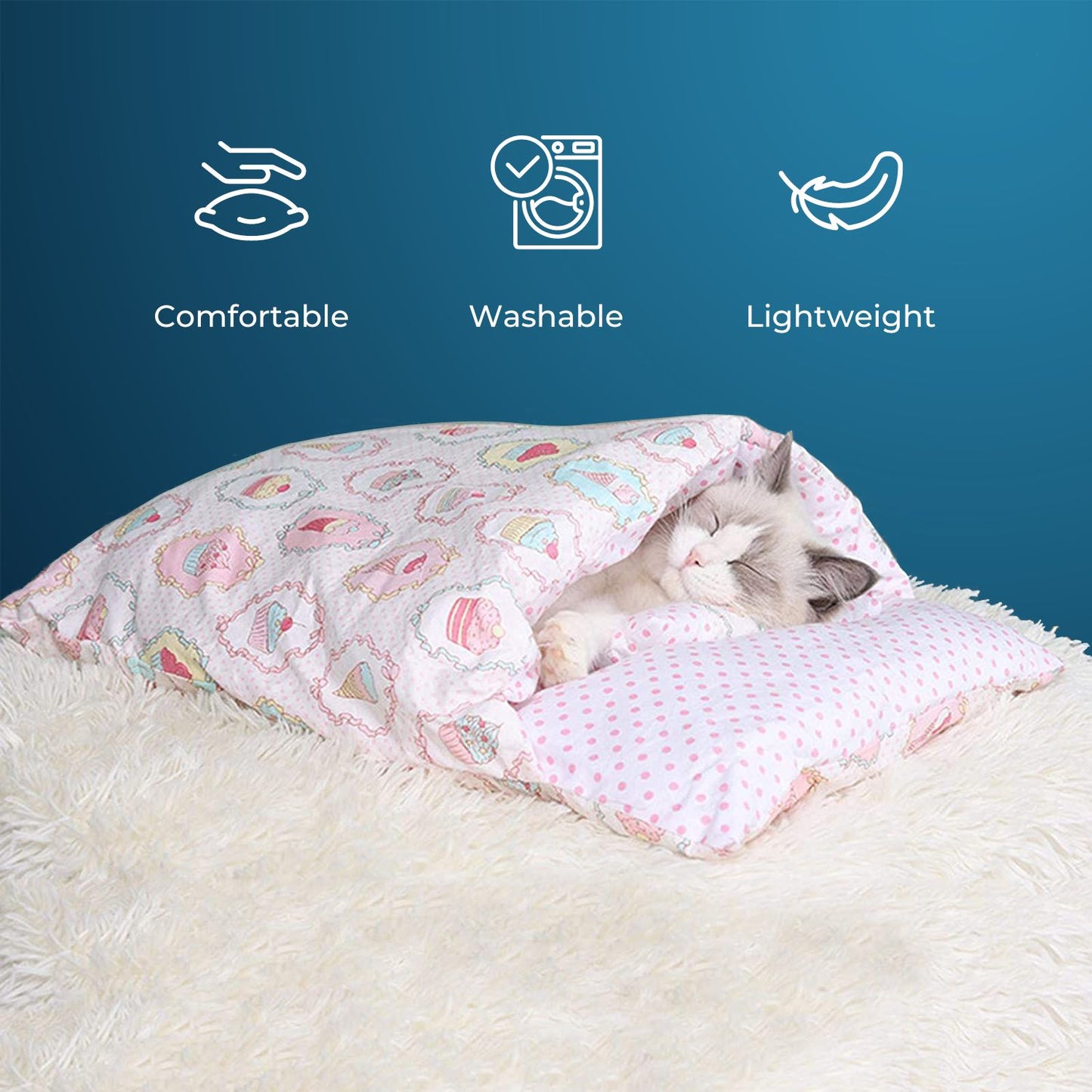 Floofi Pet Sleeping Bag (L size Fortune Cat)