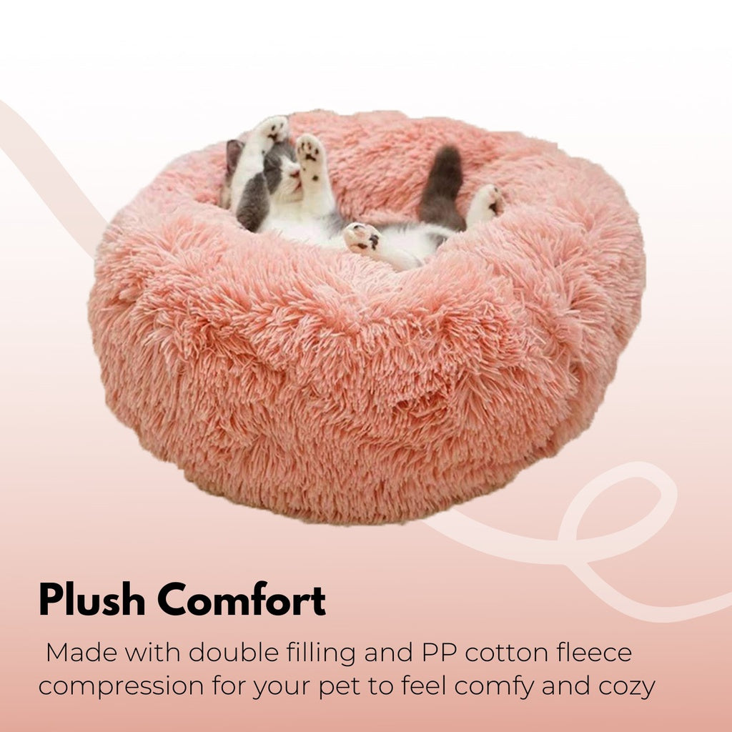 FLOOFI XL 100CM Round Pet Bed (Pink)