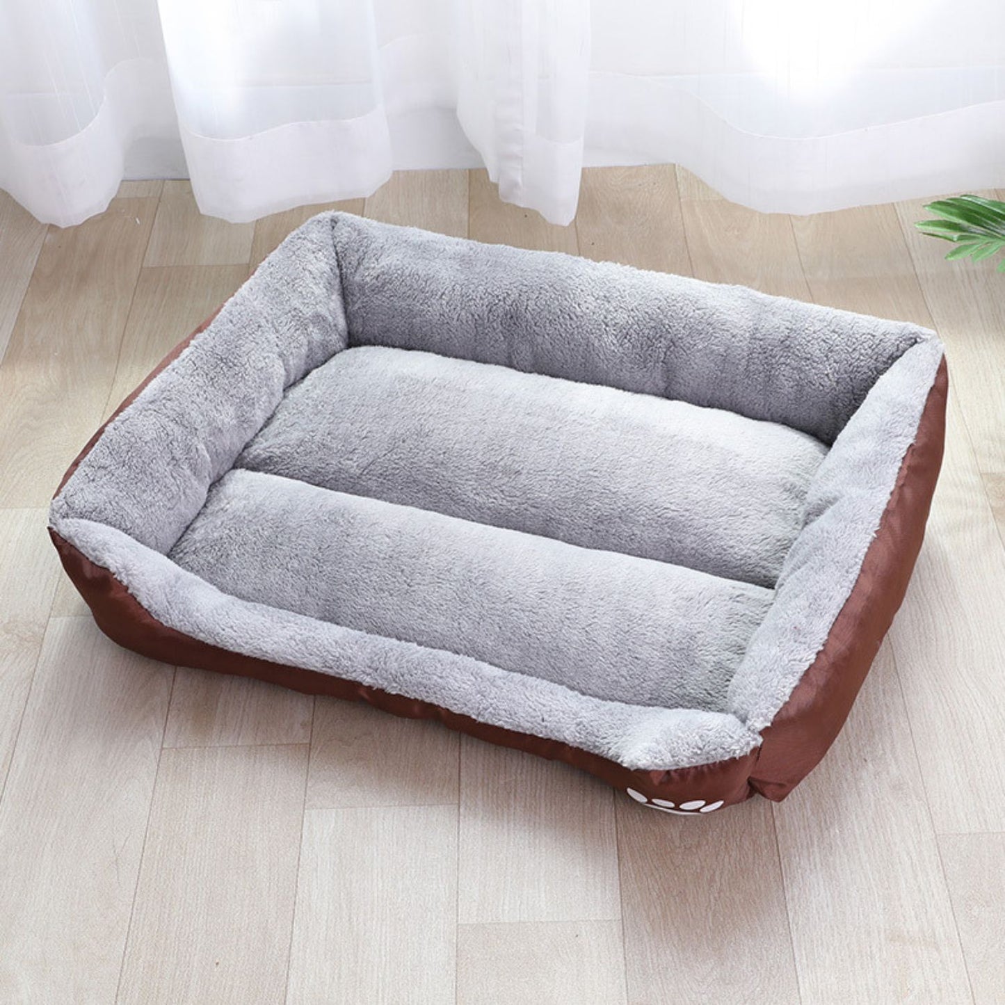 Floofi Pet Bed Square L Size (Coffee)