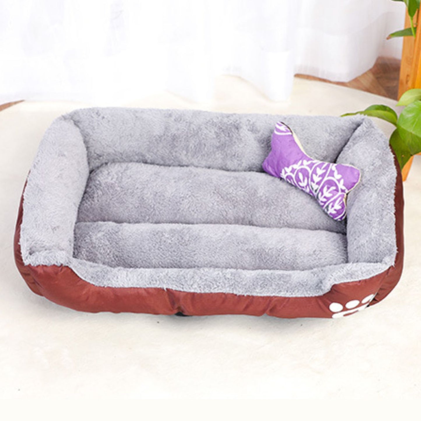 Floofi Pet Bed Square L Size (Coffee)