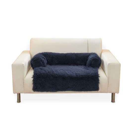 Floofi Pet Sofa Cover Soft with Bolster S Size (Dark Blue)