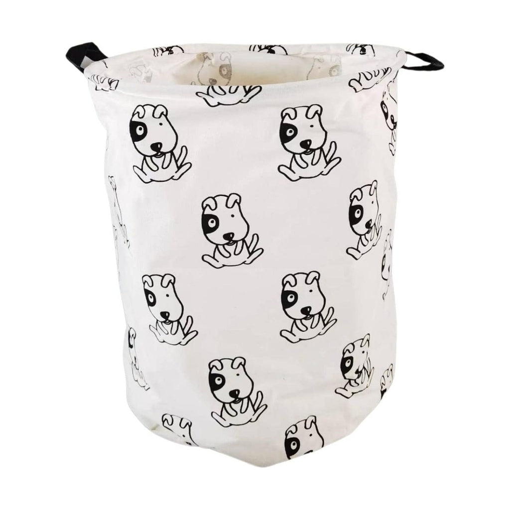 GOMINIMO Laundry Basket Round Foldable (Dog)