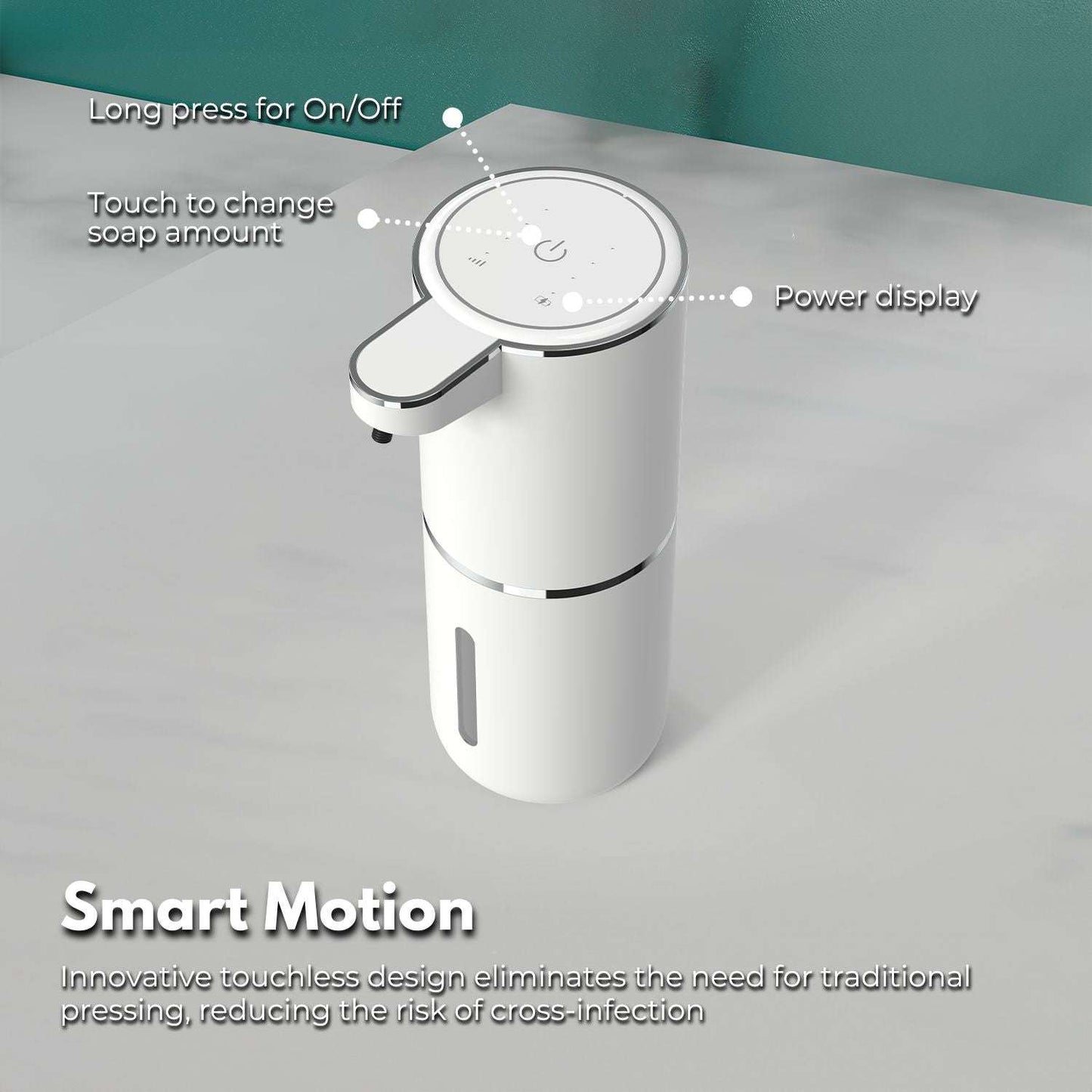 GOMINIMO Automatic Liquid Soap Dispenser with Adjustable Liquid(white)