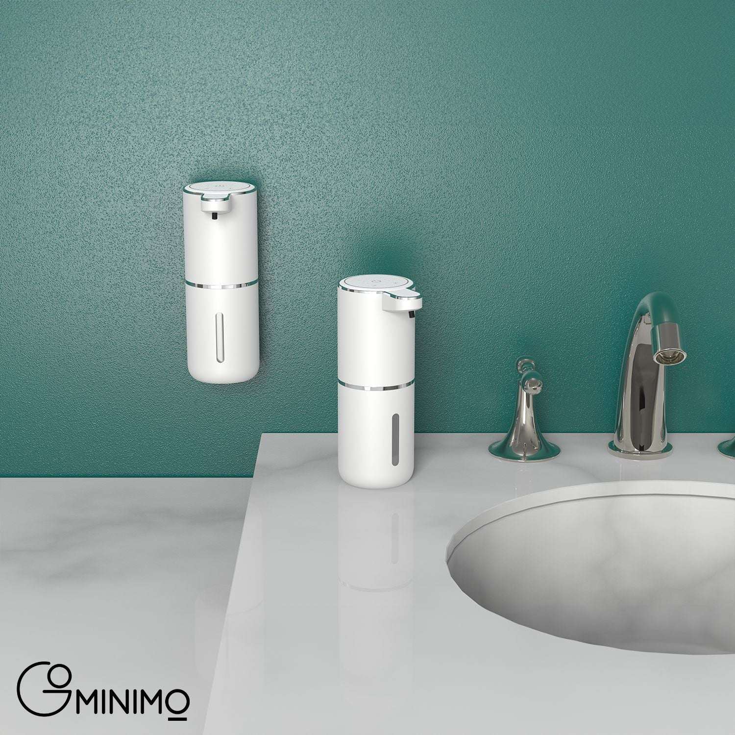 GOMINIMO Automatic Liquid Soap Dispenser with Adjustable Liquid(white)