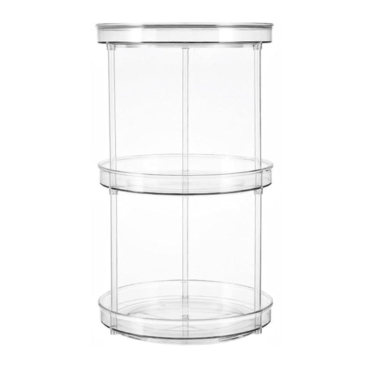 GOMINIMO 3 Tier Turntable Cabinet Organizer (Transparent)