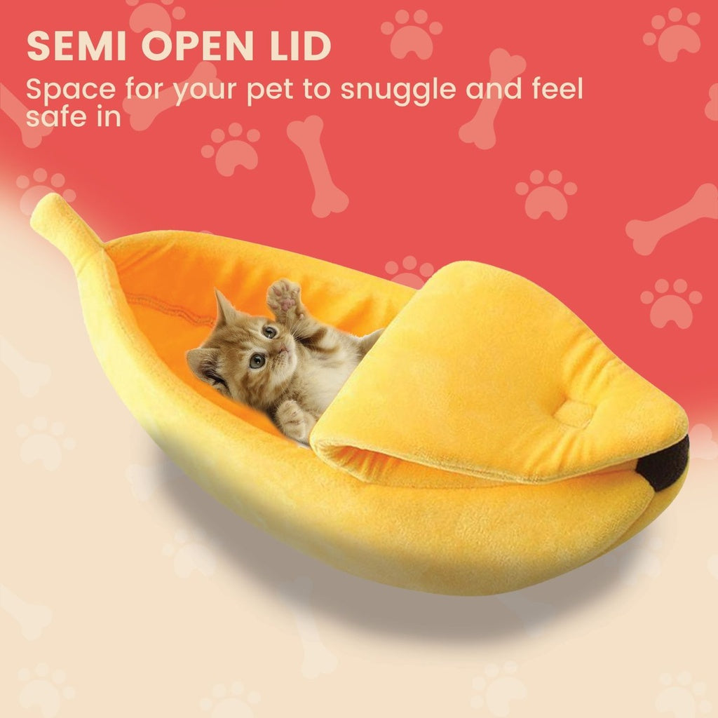 Floofi Banana Pet Bed (XL Yellow)