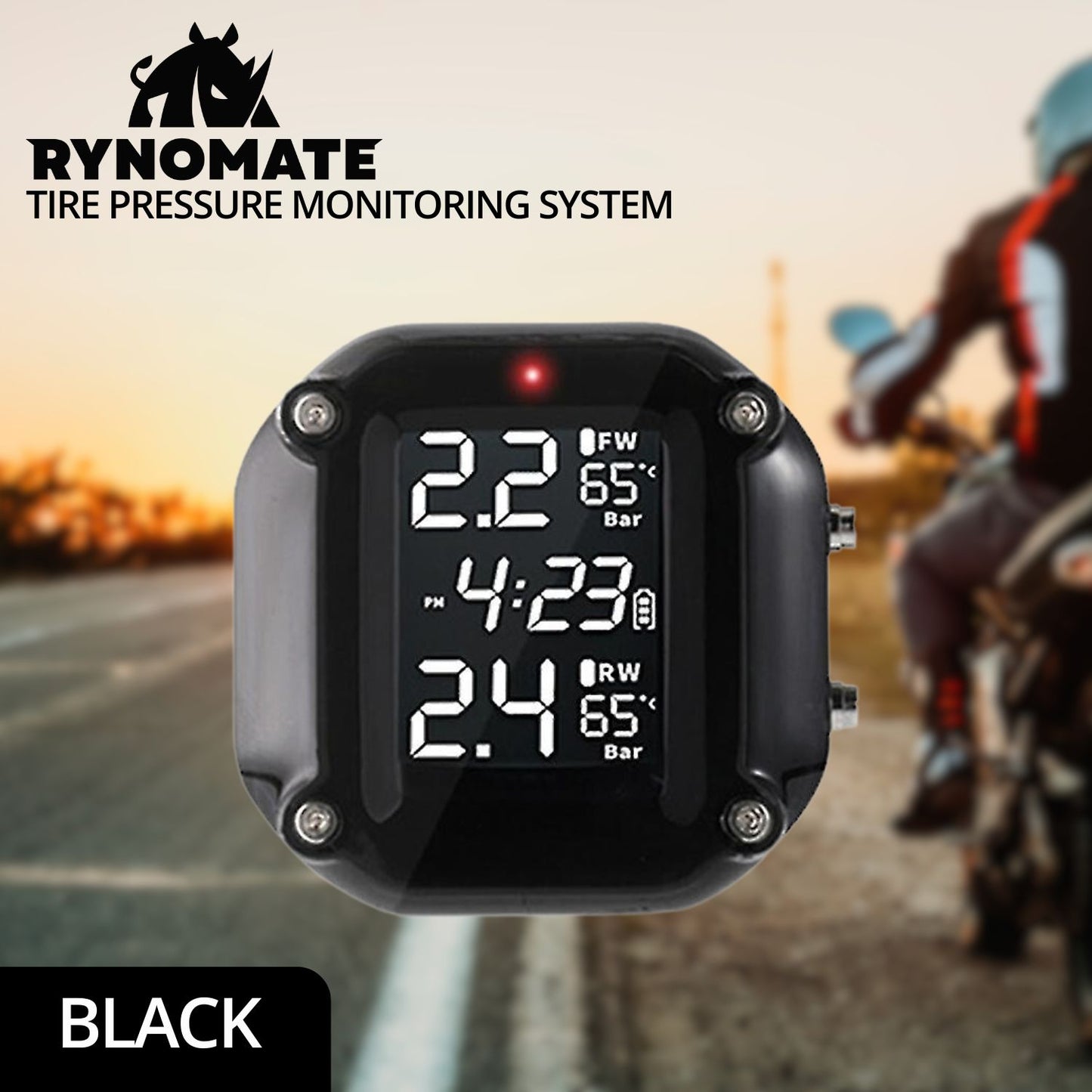 RYNOMATE Tire Pressure Monitoring System (Motorcycle 2 Sensor)