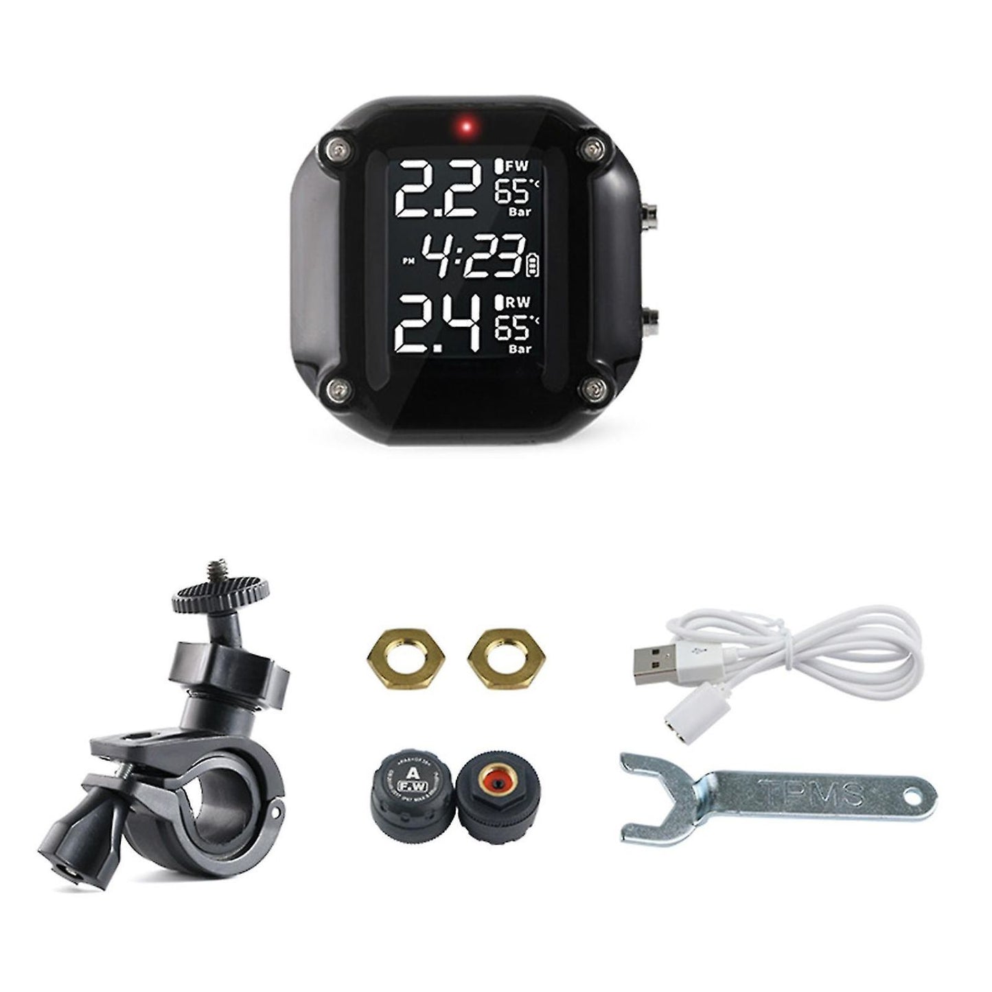 RYNOMATE Tire Pressure Monitoring System (Motorcycle 2 Sensor)