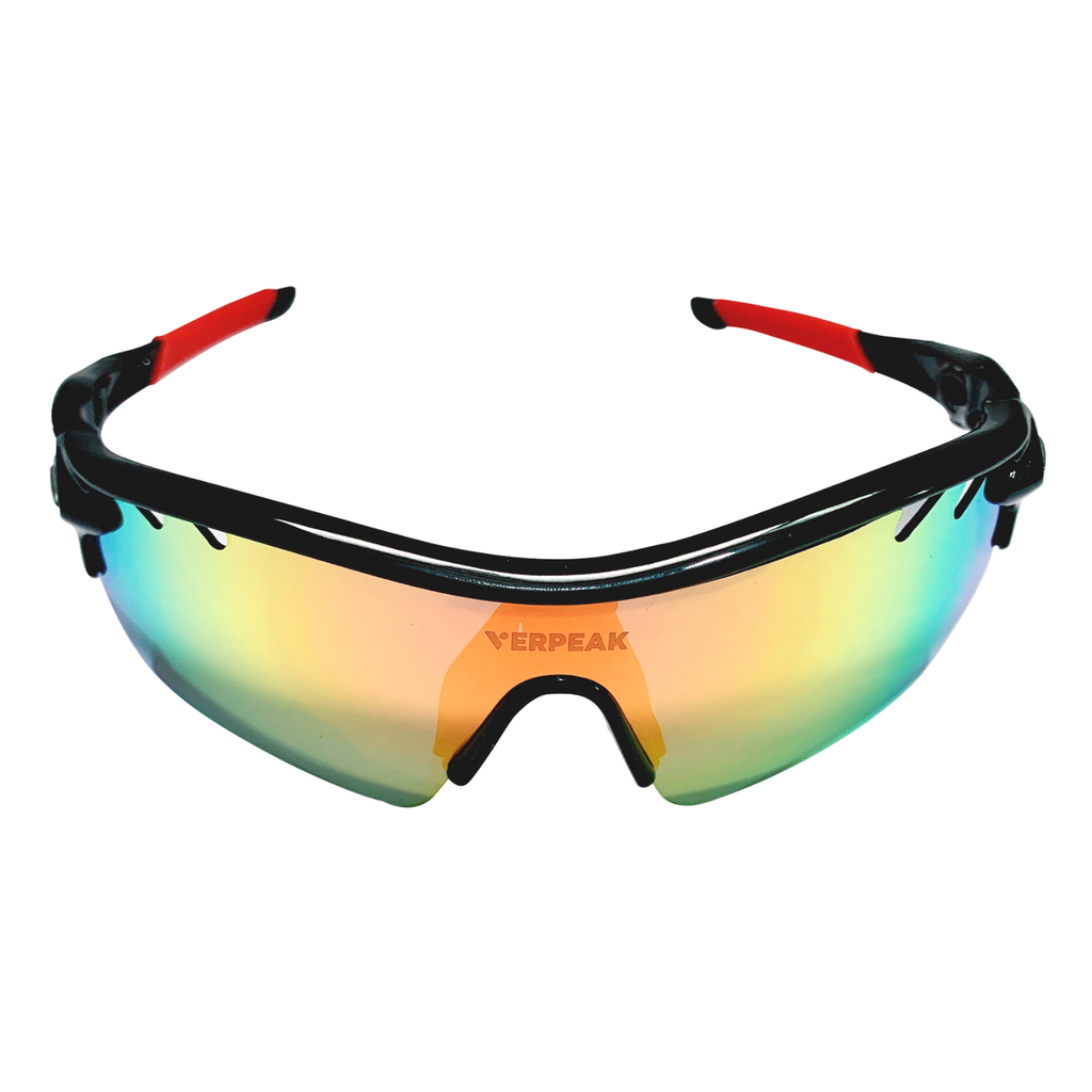 Verpeak Sport Sunglasses Type 1 ( Black frame with red end tip)