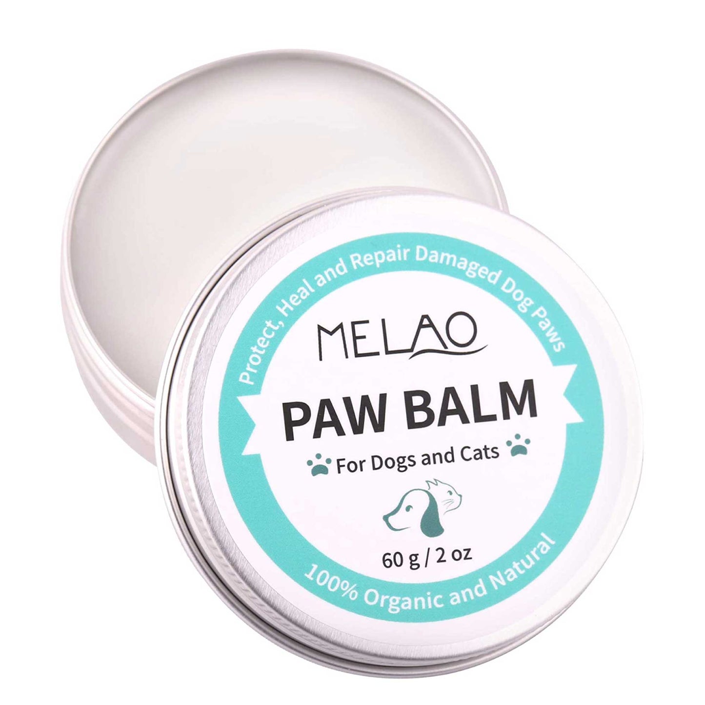 60g Pet Paw Balm - Dog or Cat Natural Organic Nose Soother Wax Ointment Cream