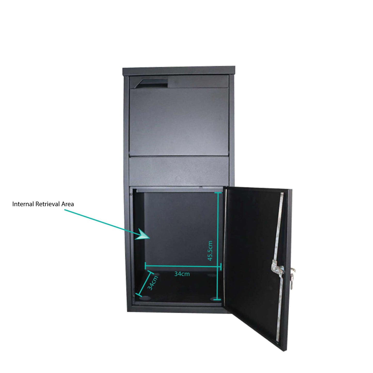 Parcel Delivery Drop Box Mailbox - Home Package Post Locker 41.5x38.5x102.5cm