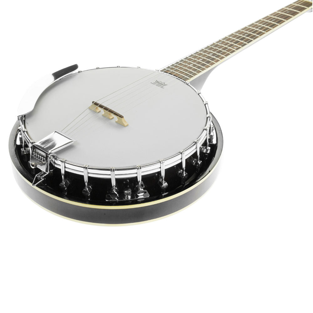 Karrera 6 String Resonator Banjo -  Black