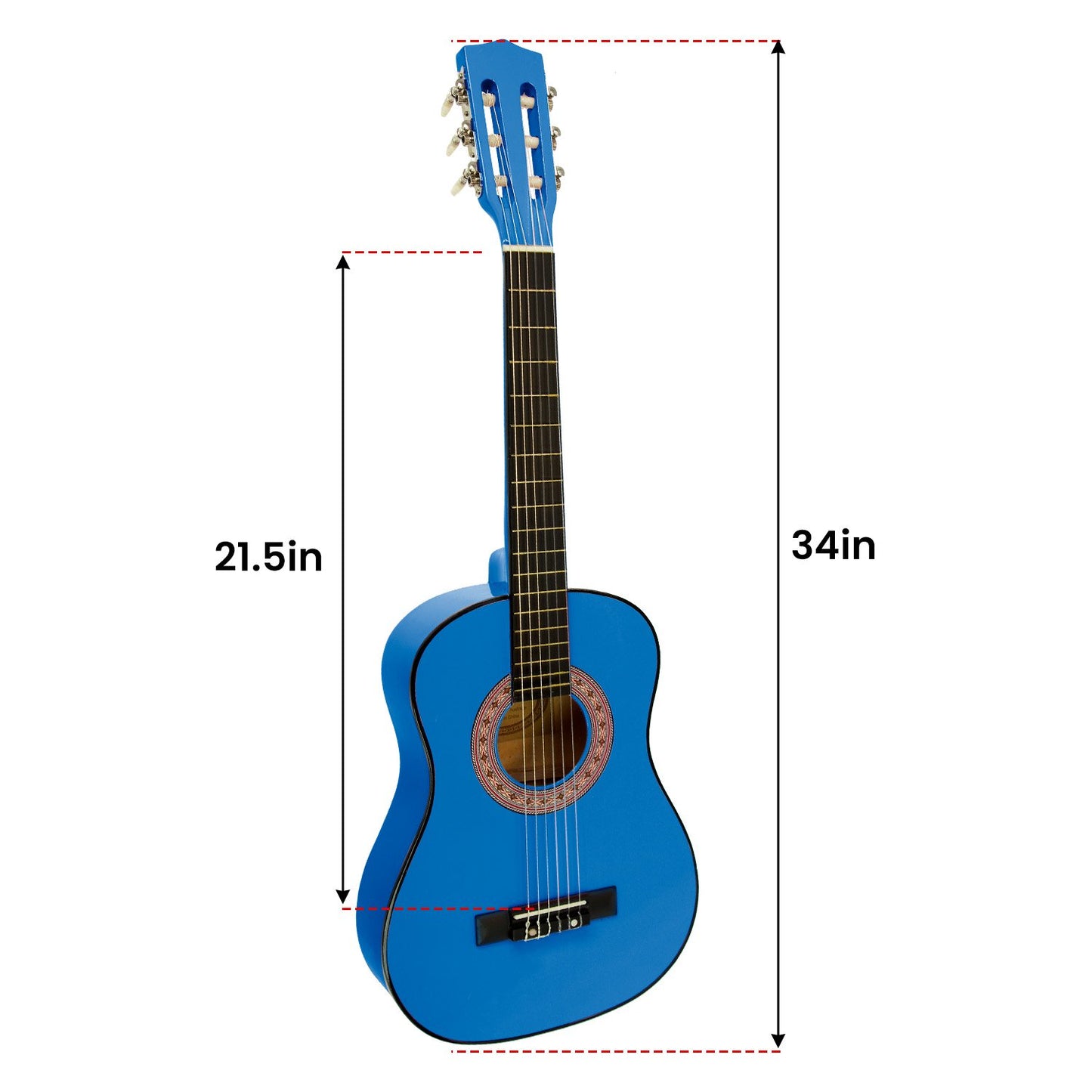 Karrera 34in Acoustic Children no cut Guitar - Blue