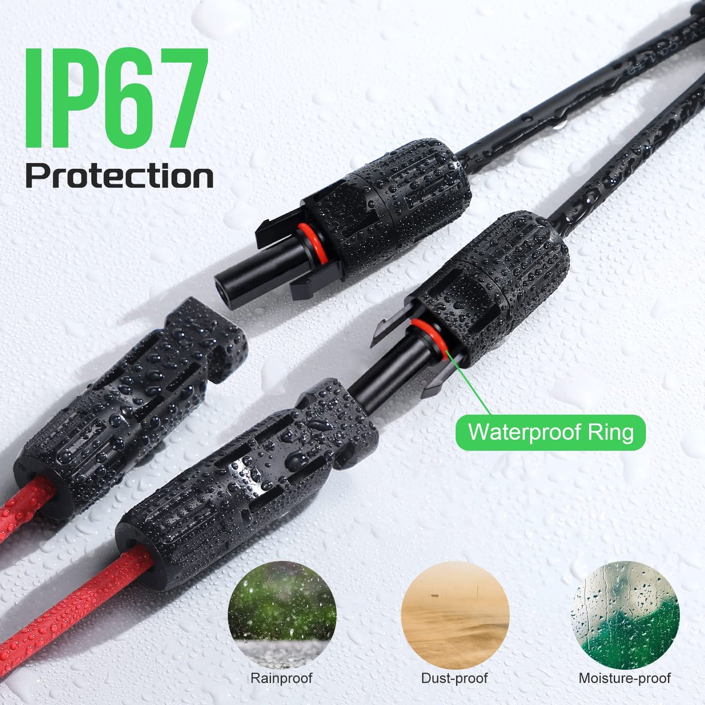 1 Pair Solar Connector Y Branch Parallel Adapter Cable Solar Panel Connectors Wire Plug Solar Panel