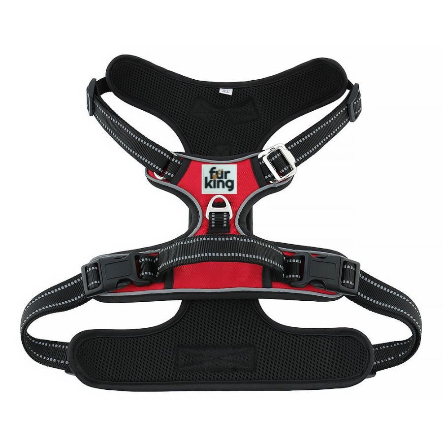 Fur King Ultimate No Pull Dog Harness - Medium - Red