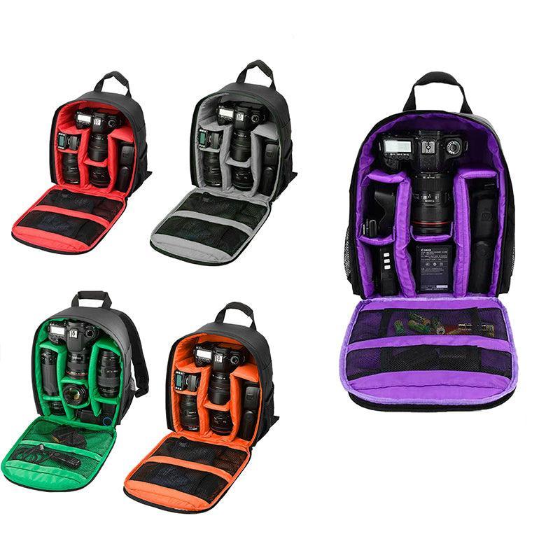 Waterproof DSLR Camera Backpack Multi Functional Rucksack for Canon Nikon Sony - Red