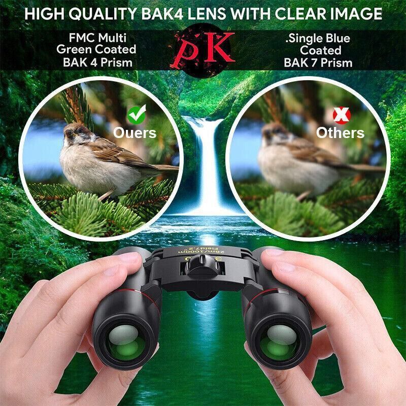 Day Night Vision Binoculars 30 X 60 Outdoor Travel Folding Telescope