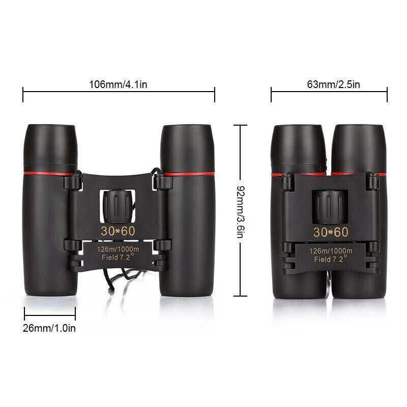 Day Night Vision Binoculars 30 X 60 Outdoor Travel Folding Telescope