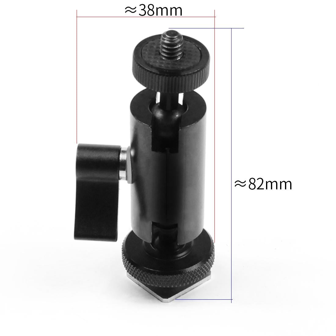 Universal Dual Ballhead Cold Shoe Mount For Action Cameras