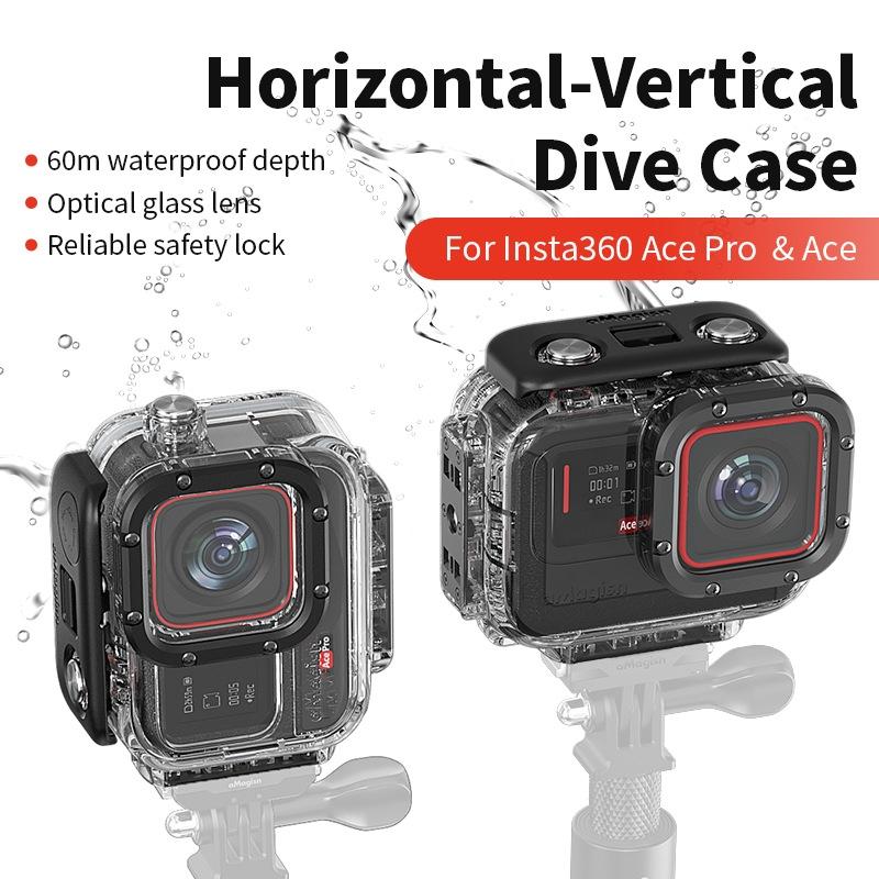 60M Waterproof Dive Shell For Magisn Camera - Horizontal & Vertical Shooting