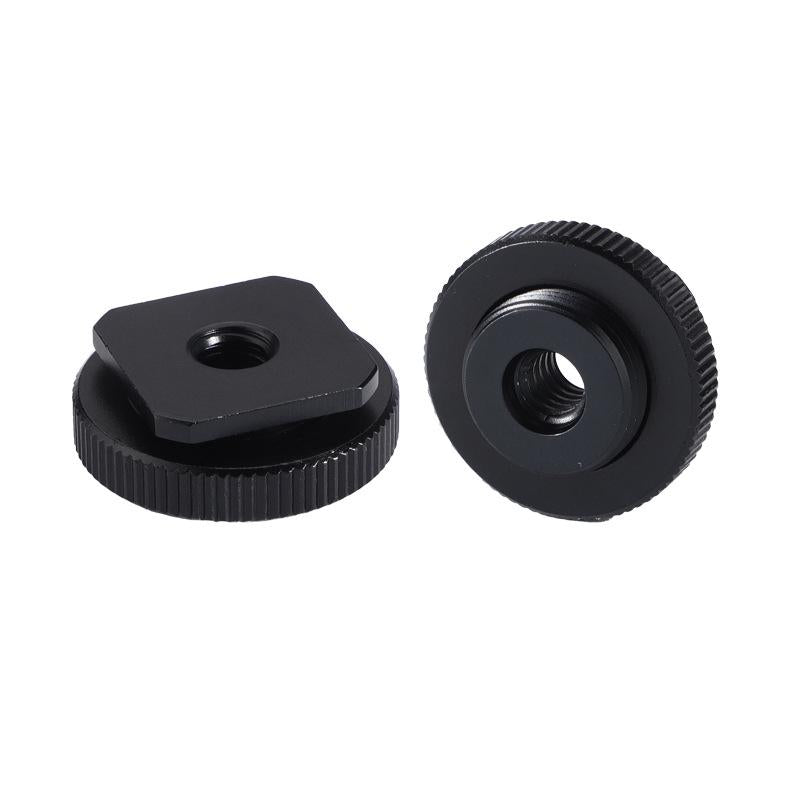 2-Pack Aluminum Hot Shoe Adapter 5 / 8 Male To 1 / 4 Female