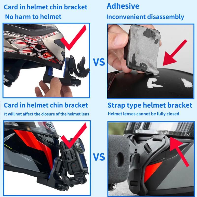 Universal Motorcycle Helmet Mount For Gopro Dji And Sjcam Cameras