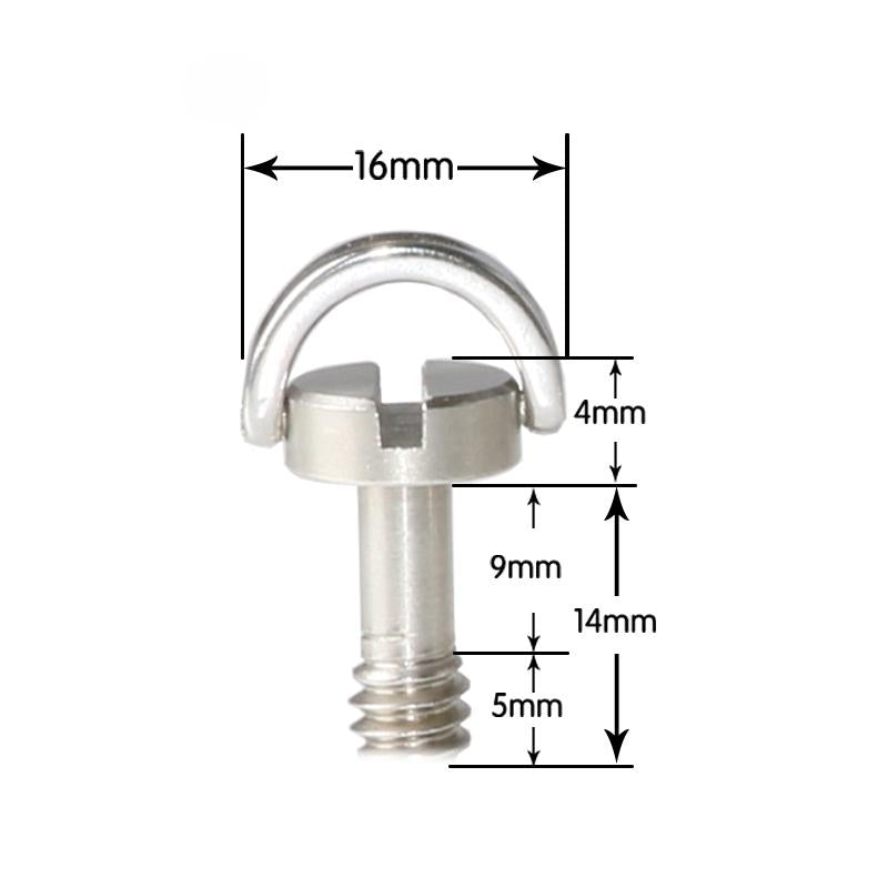 2-Pack D-Ring Camera Plate Mount With 1 / 4 Quick Release Screws