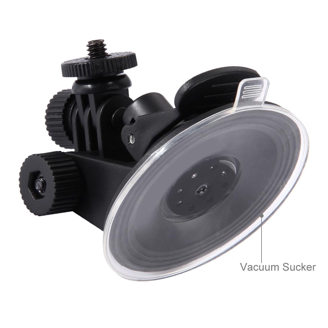 Universal Suction Cup Mount For Action Cameras With Tripod Adapter And Storage Bag