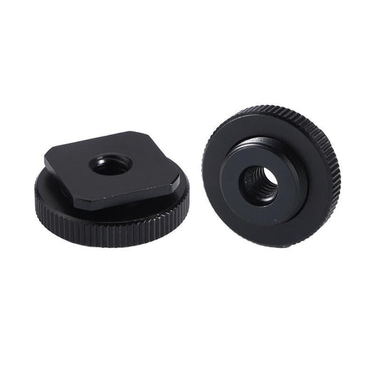 2-Pack Aluminum Hot Shoe Adapter 5 / 8 Male To M6 Female