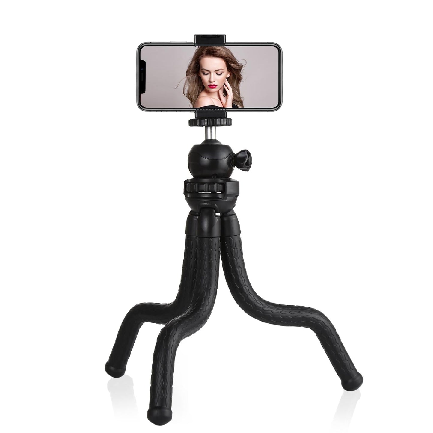 Flexible Mini Octopus Tripod With Ball Head And Phone Clamp For Slr Cameras Gopro And Cellphones